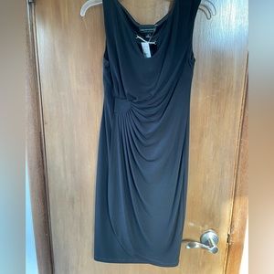 Connected apparel, women’s black drape side dress size 6